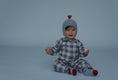 将图像加载到画廊查看器中, <Organic zoo> Fog Blue Gingham Onesie