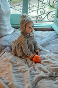 갤러리 뷰어로 이미지로드, <Popelin> Mod.3.2 - Micro-flower romper suit with double layer skirt and baby collar