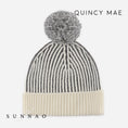갤러리 뷰어로 이미지로드, <Quincy mae> BEANIE MIDNIGHT STRIPE