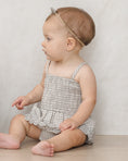 Load image into Gallery viewer, <Quincy mae> SMOCKED SKIRTED ROMPER - SAGE GINGHAM