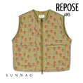 Gallery viewerに画像を読み込む, <REPOSE AMS> 4. padded waistcoat - grid flower