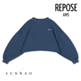 Gallery viewerに画像を読み込む, <REPOSE AMS> 21. crop heart sweater - deep sea blue
