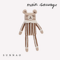 Load image into Gallery viewer, <Main Sauvage>Teddy knit toy - Nut striped jumpsuit-Main sauvage-SUNNAO