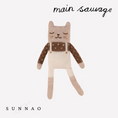Load image into Gallery viewer, <Main Sauvage>Kitten knit toy - Ecru overalls-Main sauvage-SUNNAO