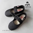 Load image into Gallery viewer, <Cienta>One strap velcro sneaker - LAME BLACK 561131