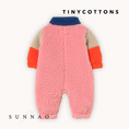 갤러리 뷰어로 이미지로드, <TINYCOTTONS> COLOR BLOCK POLAR SHERPA ONE-PIECE - dark blue