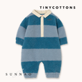갤러리 뷰어로 이미지로드, <TINYCOTTONS> Blue Stripes Sherpa One-Piece