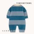 갤러리 뷰어로 이미지로드, <TINYCOTTONS> Blue Stripes Sherpa One-Piece