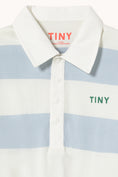 Load image into Gallery viewer, <TINYCOTTONS> Stripes Knit Polo Sleeve Tee - Blue