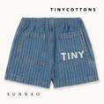 将图像加载到画廊查看器中, <TINYCOTTONS> Stripes Denim Shorts