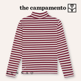 Gallery viewerに画像を読み込む, <The Campamento> Burgundy Stripes Turtle Neck Tshirt - BURGUNDY