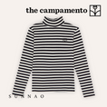 갤러리 뷰어로 이미지로드, <The Campamento> GREY STRIPES TURTLE NECK TSHIRT