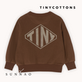 Load image into Gallery viewer, <TINYCOTTONS> DIAMOND GRAPHIC TOWEL SWEATSHIRT - dark brown