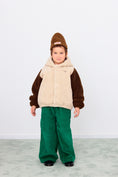 갤러리 뷰어로 이미지로드, <TINYCOTTONS> Color Block Polar Sherpa Hoodie - dark vanilla