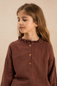 Load image into Gallery viewer, STUDIO BOHEME PARIS OLYMPE BLOUSE - PLUM (12-24M)