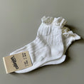 Gallery viewerに画像を読み込む, <Collégien> Annette Lightweight Pointelle Socks with Lace Frill - Blanc Neige