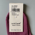 Load image into Gallery viewer, Collégien Anémone Embroidered Ruffle Ribbed Ankle Socks - Raisin Rose (11-21cm)