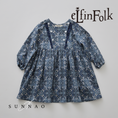 갤러리 뷰어로 이미지로드, <eLfinFolk> Snow Crystal Printed Dress - blue