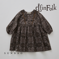 갤러리 뷰어로 이미지로드, <eLfinFolk> Snow Crystal Printed Dress - dark brown