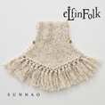 갤러리 뷰어로 이미지로드, <eLfinFolk> Nep Yarn Rib knit cape - ivory