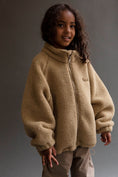 갤러리 뷰어로 이미지로드, <façade> Teddy zip sweater - Camel