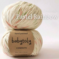 Load image into Gallery viewer, Babytoly Organic pima cotton yarns - Confetti Pastel Rainbow (yarn)