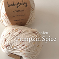 Load image into Gallery viewer, Babytoly Organic pima cotton yarns - Confetti Pumpkin Spice (yarn)