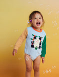 Gallery viewerに画像を読み込む, <Halcyon Nights> Terry Long Sleeve Bodysuit - Zoo Crew Blue