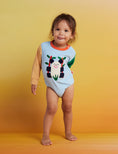 Gallery viewerに画像を読み込む, <Halcyon Nights> Terry Long Sleeve Bodysuit - Zoo Crew Blue