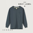 Load image into Gallery viewer, <GRAY LABEL> Oversized L/S Tee - BLUE GRAY(1-8Y)-GRAY LABEL-SUNNAO