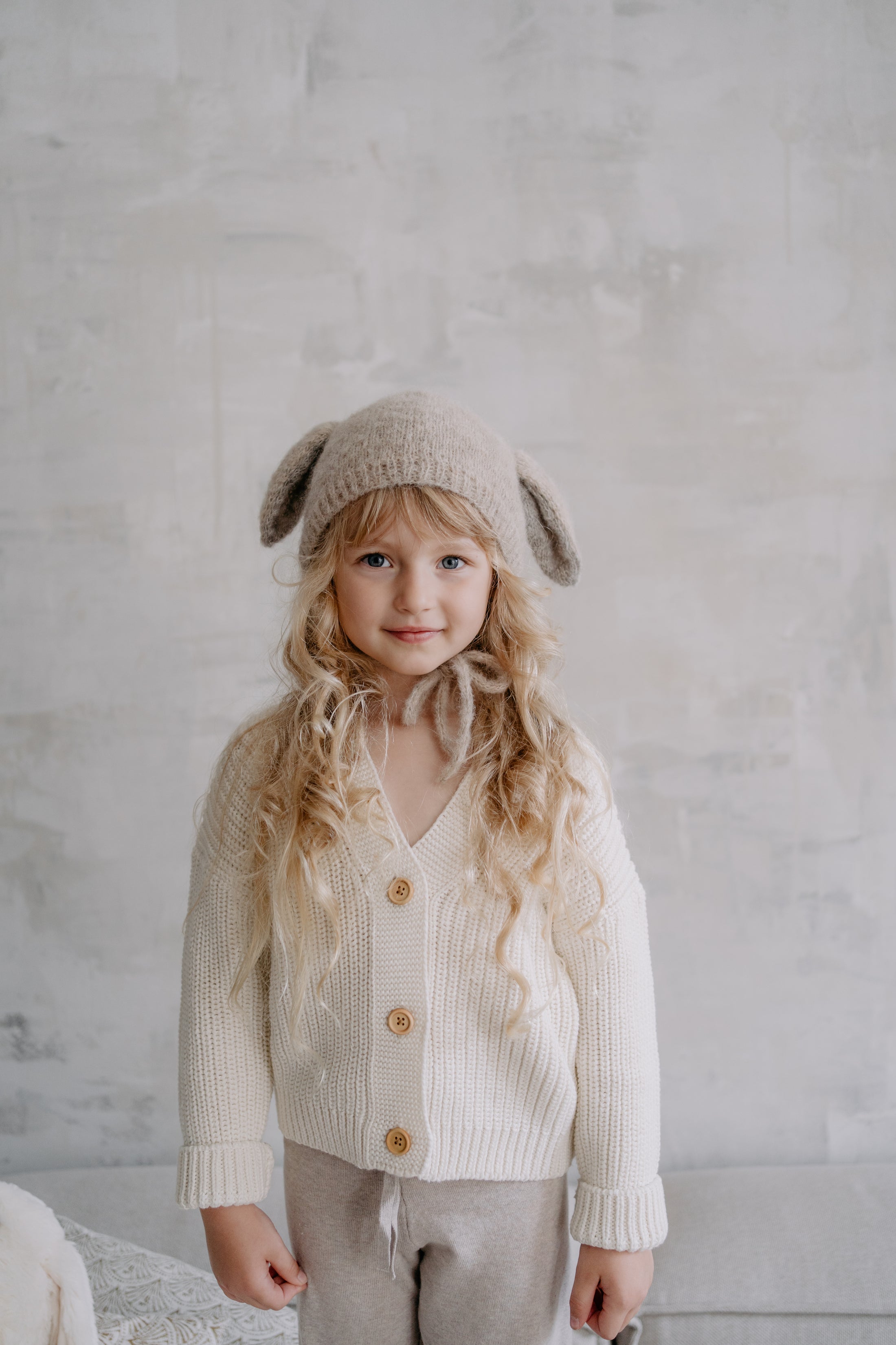 <GANG OF KIDS>Mon Amie Bonnet - Light Beige