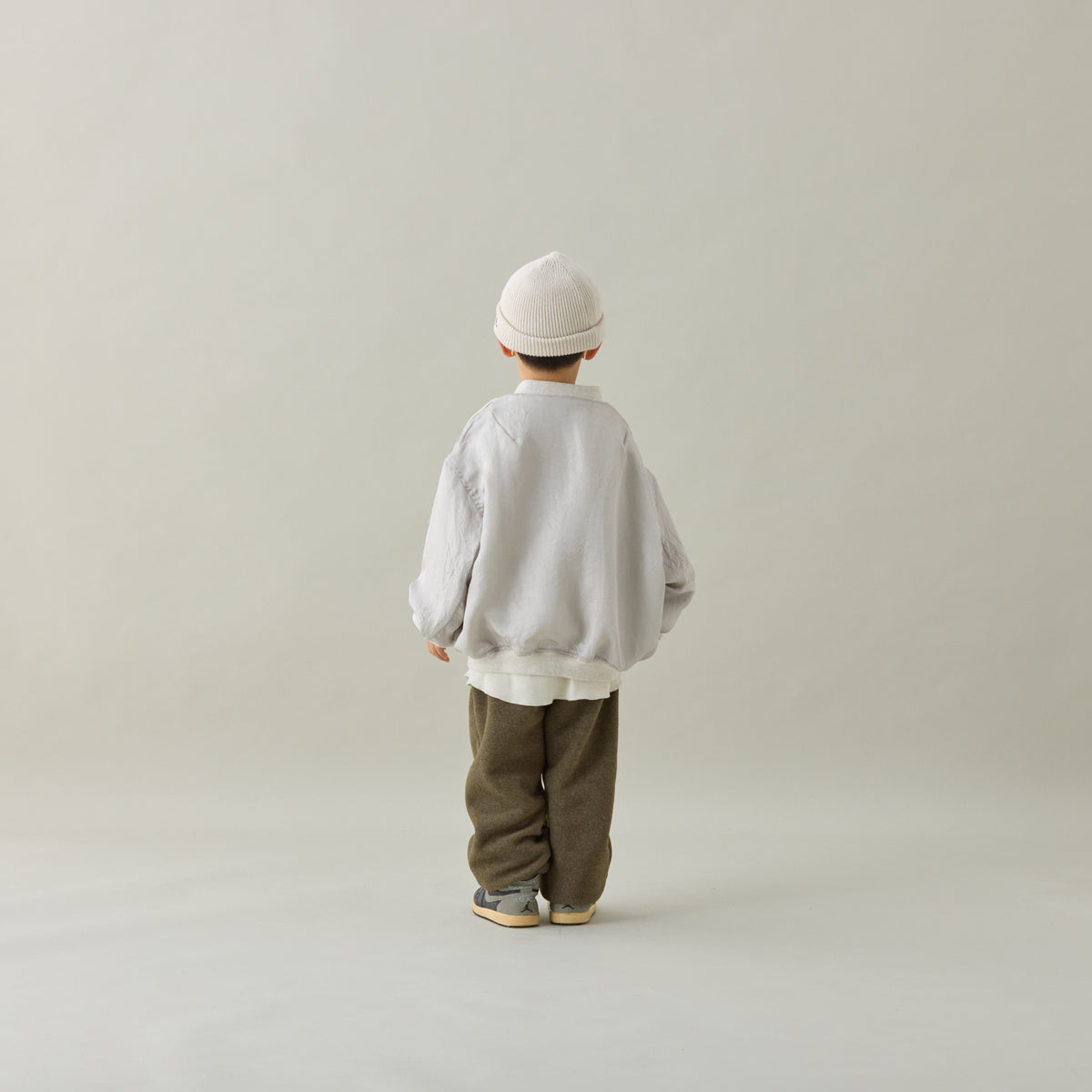 <Moun ten.> flower quilt reversible blouson - oatmeal