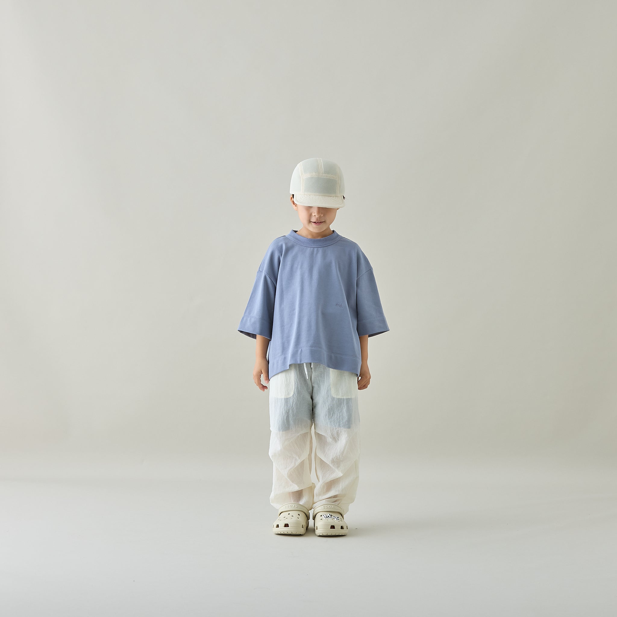 <Moun ten.> mesh wide pants - white