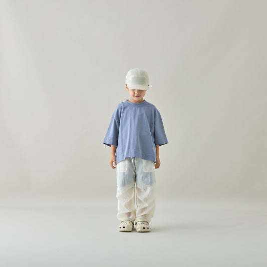 <Moun ten.> mesh wide pants - white