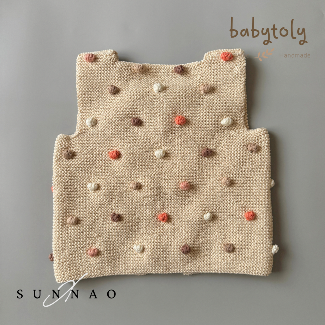 <Babytoly>Sunnao×Babytoly - Popcorn Vest - PINKISH