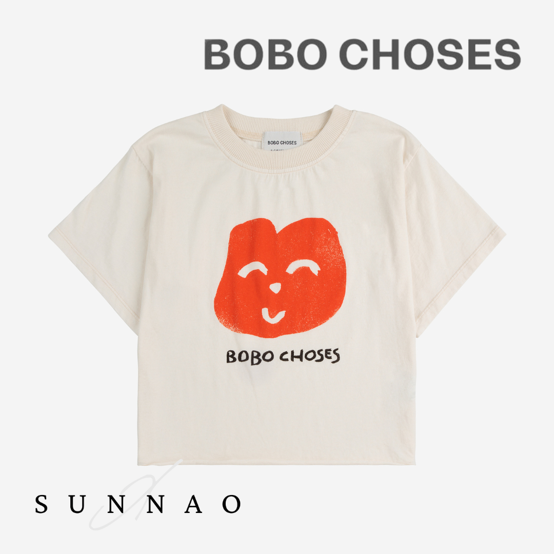 <BOBO CHOSES>Joyful Face T-shirt（2-7Y/ADULT）