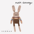 Load image into Gallery viewer, <main sauvage> Bunny knit toy - Rainbow sweater</main>
