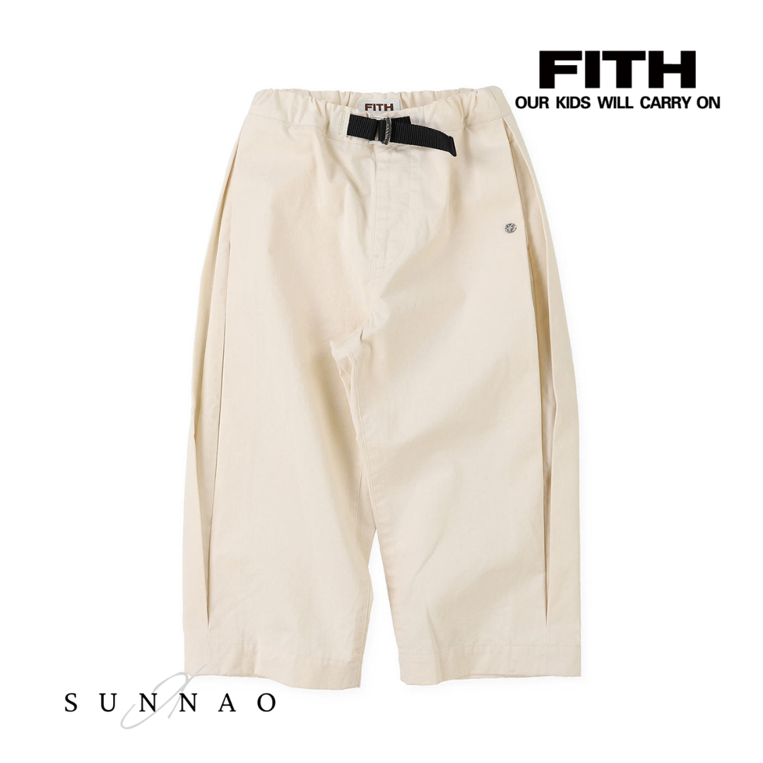 <FITH> Cotton Twill Side Tuck Pants - Off White