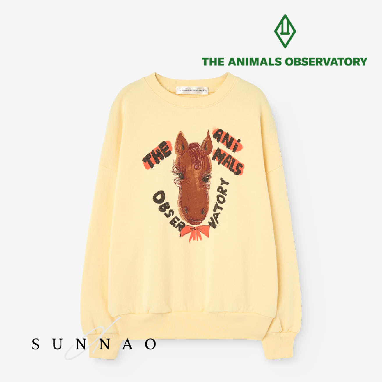 <the animals observatory> KILLIFISH KID SWEATSHIRT SOFT YELLOW　