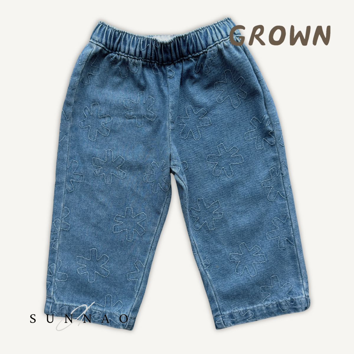 <GROWN> Organic Starlight Embroidery Denim Pant