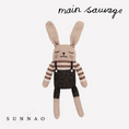 Load image into Gallery viewer, <main sauvage> Bunny knit toy - Black overalls</main>
