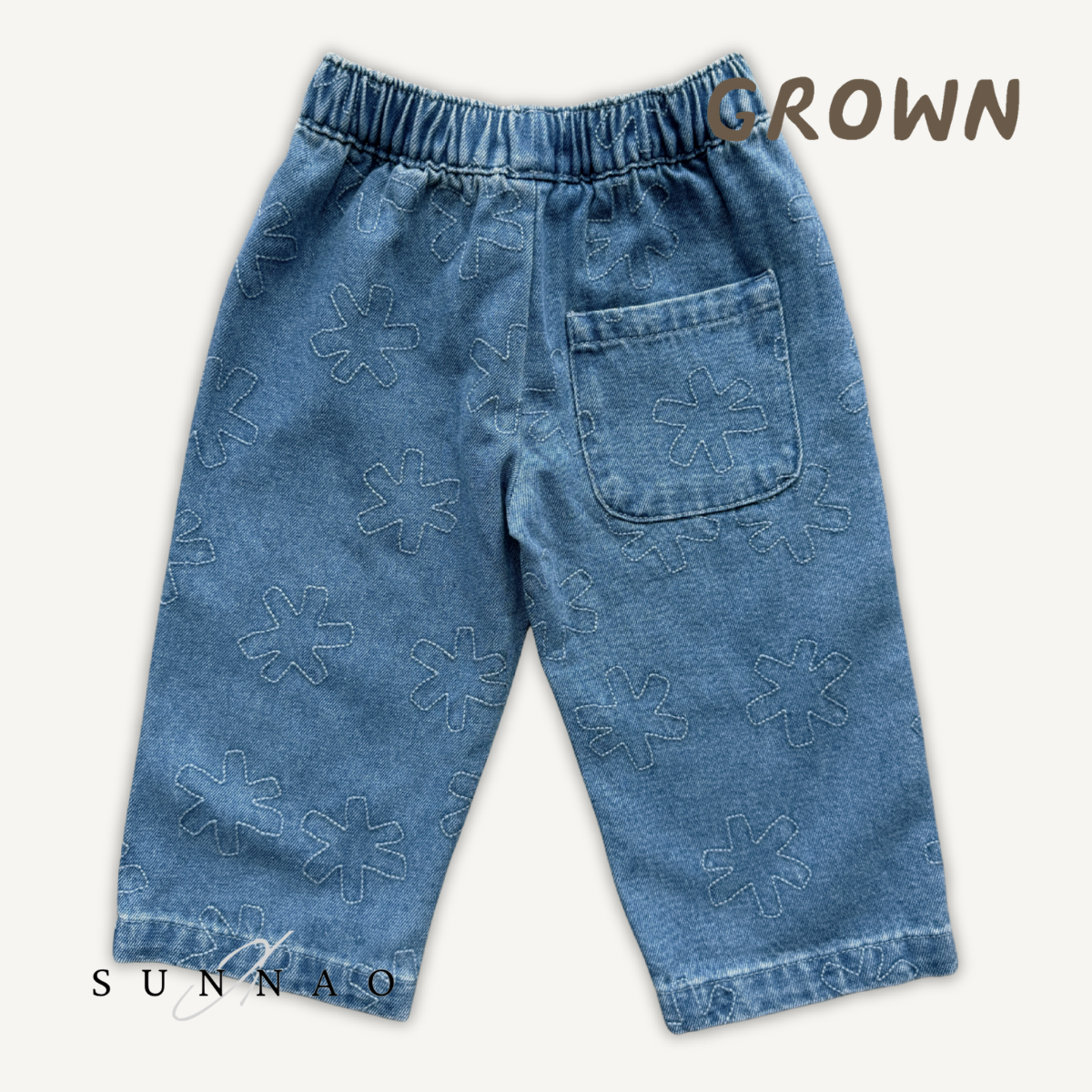 <GROWN> Organic Starlight Embroidery Denim Pant