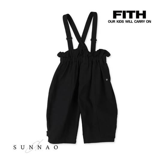 <FITH> Suspender Curved Pants - Black