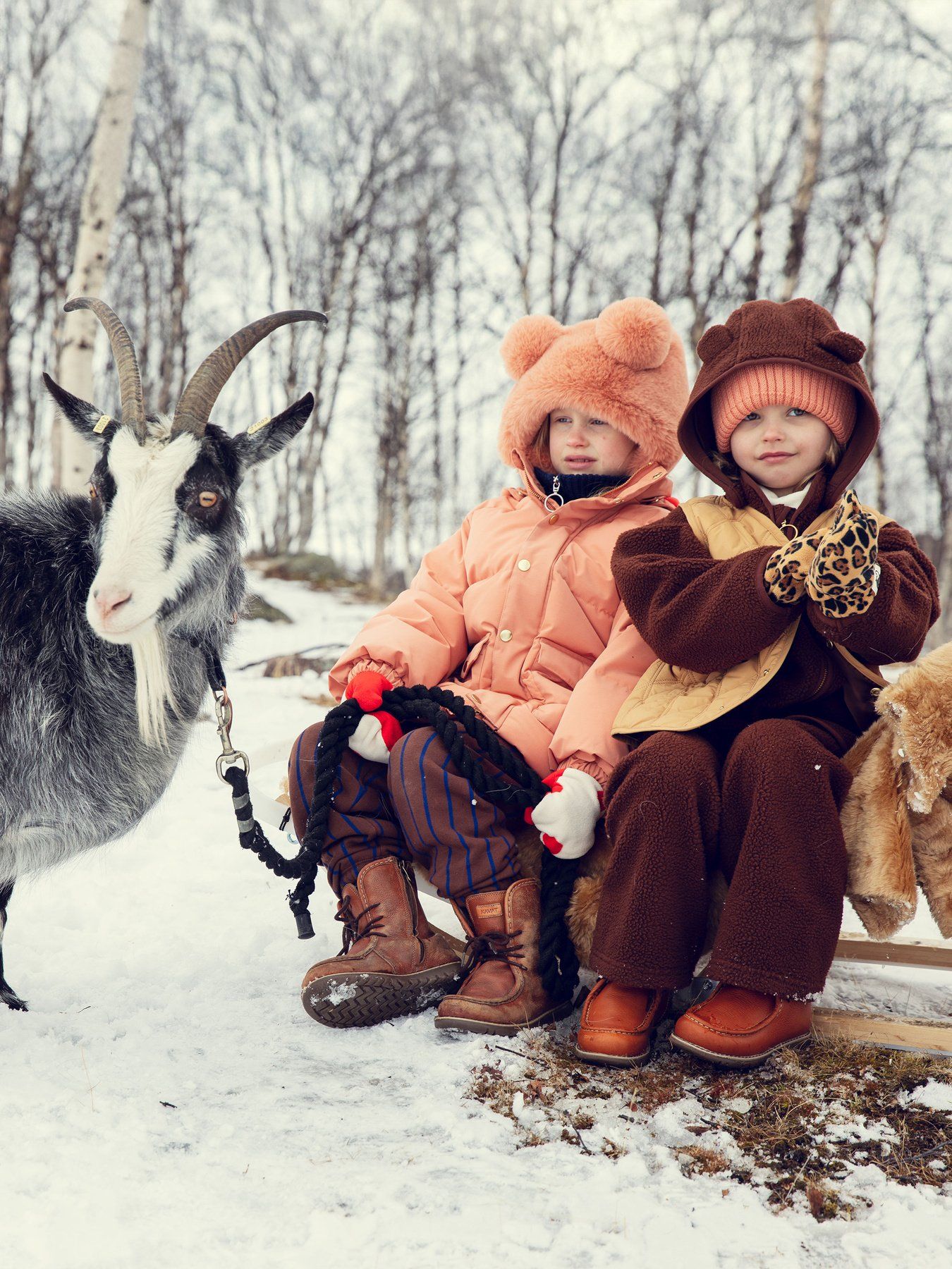 <Mini Rodini> Bear hat -Pink