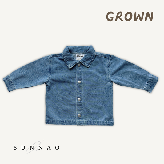 <GROWN> Organic Starlight Embroidery Denim Shirt