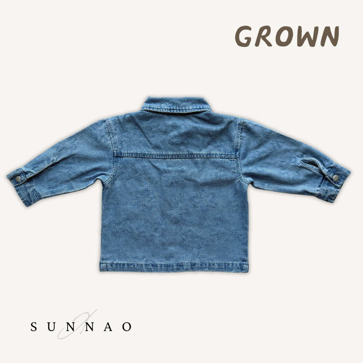 <GROWN> Organic Starlight Embroidery Denim Shirt