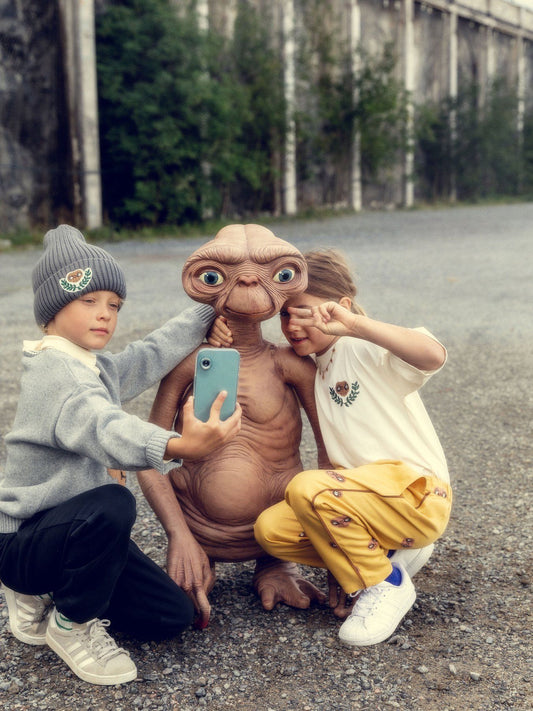 <Mini Rodini> E.T emb ss tee - White