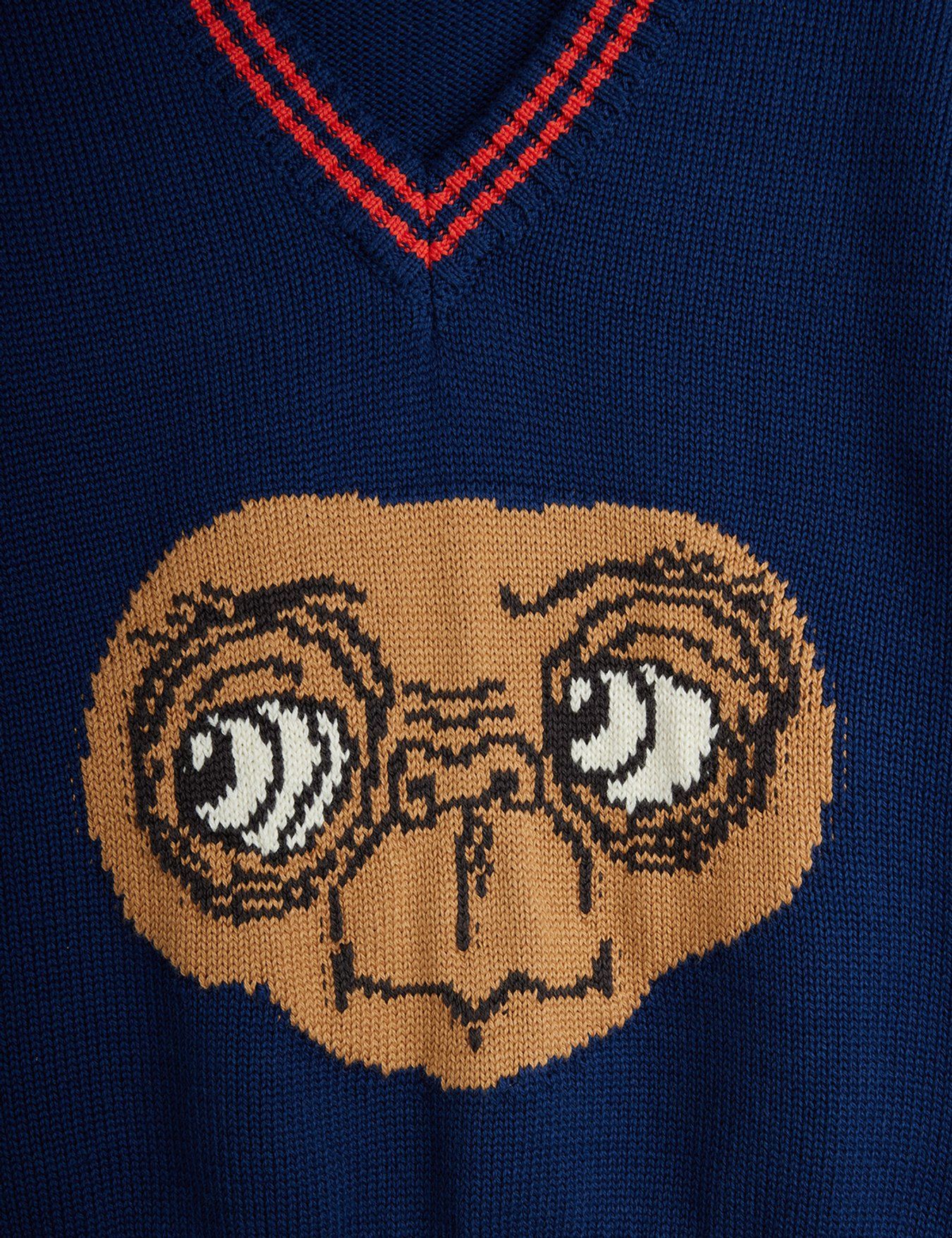 <Mini Rodini> E.T. intarsia v-neck sweater
