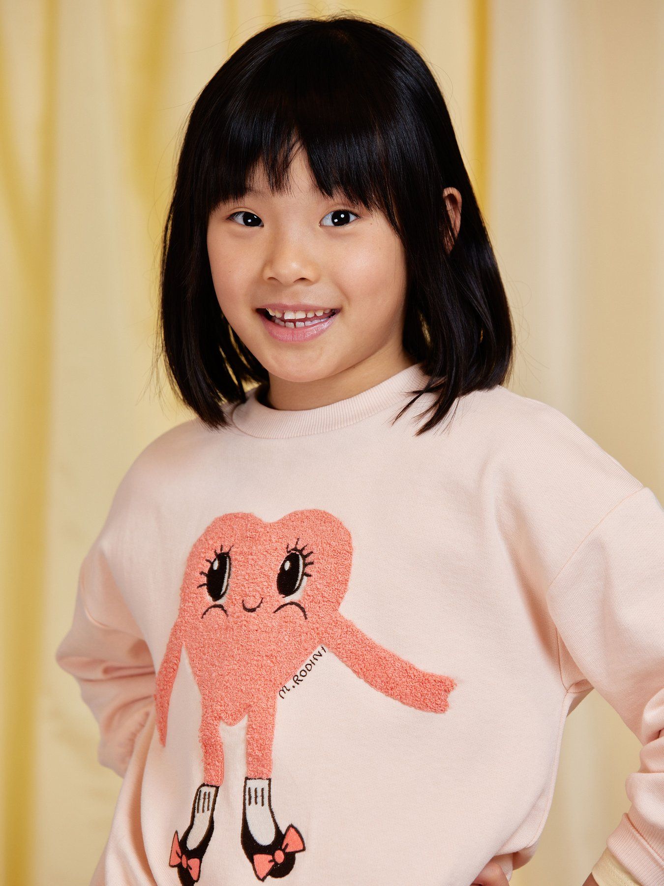 <Mini Rodini>Heart in shoes chenille sweatshirt