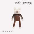 Load image into Gallery viewer, <main sauvage> Polar bear knit toy - overall nuts</main>
